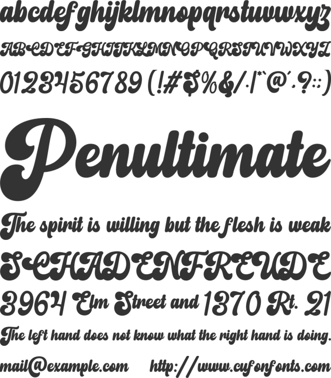 Monchila font preview