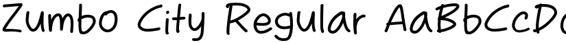 Zumbo City Regular font
