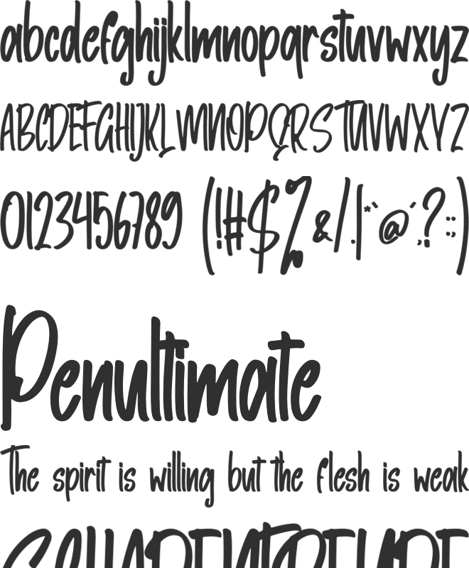 Baldhey font preview