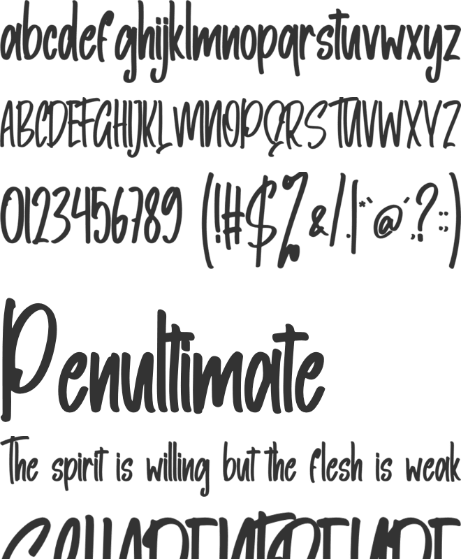 Baldhey font preview