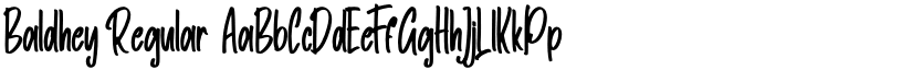 Baldhey Regular font
