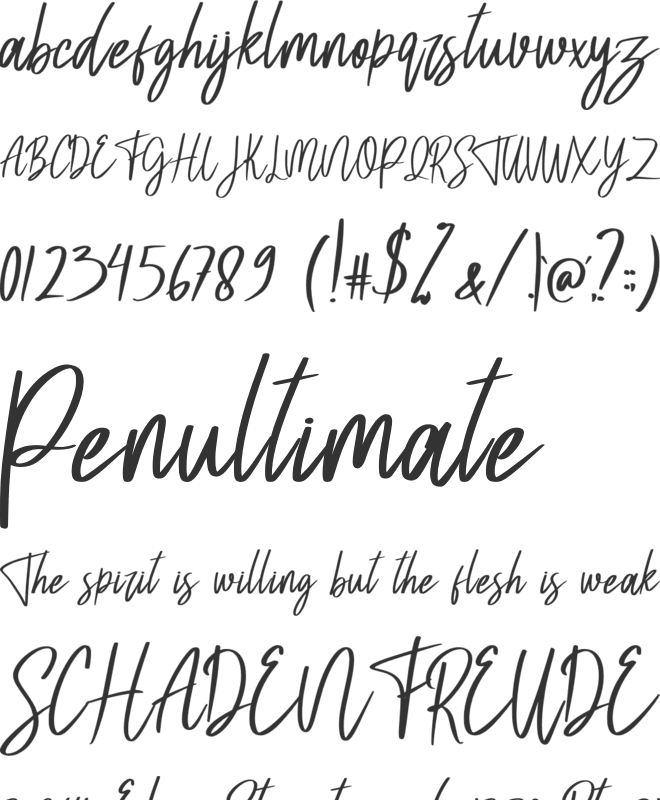 Ballysta font preview