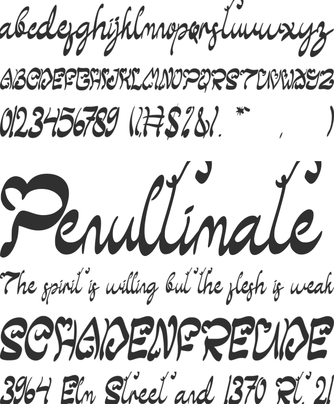 Santoria Christmas font preview