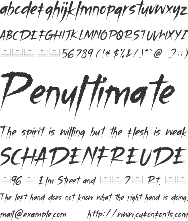Hallowed Crawler font preview