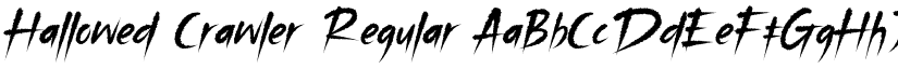 Hallowed Crawler Regular font