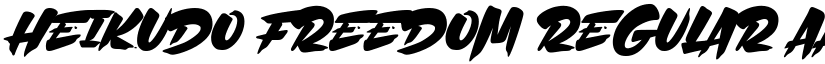 Heikudo Freedom Regular font