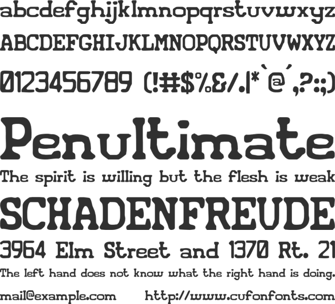 Iconified font preview