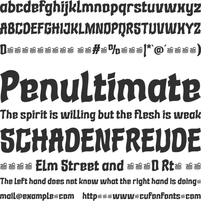 JAFERON Trial font preview