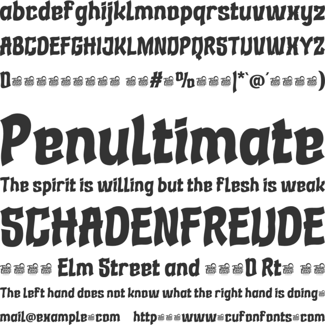 JAFERON Trial font preview