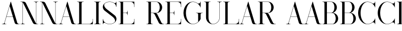 Annalise Regular font