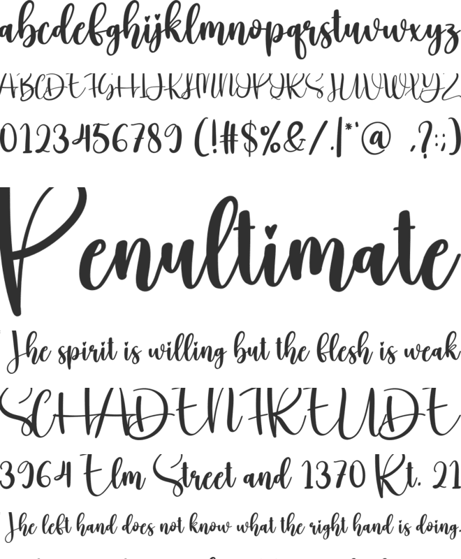 Blubbery font preview