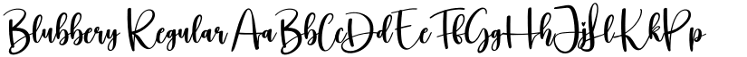 Blubbery Regular font
