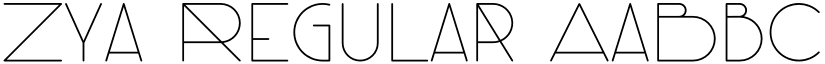 Zya Regular font