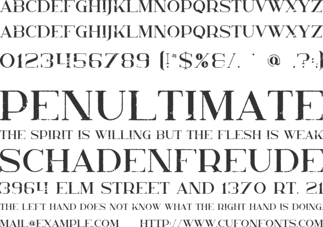 Una font preview