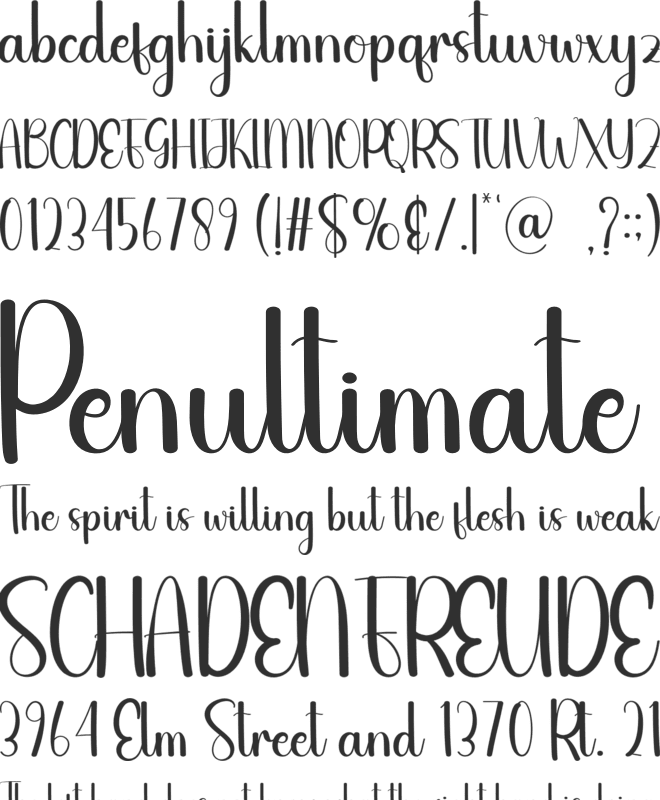 Keychain font preview