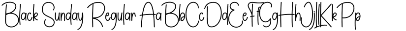 Black Sunday Regular font