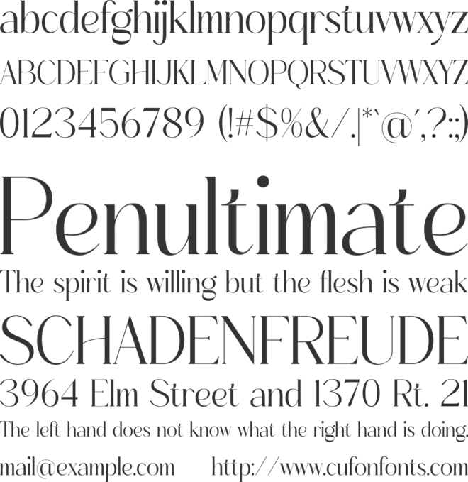 Holmesh font preview