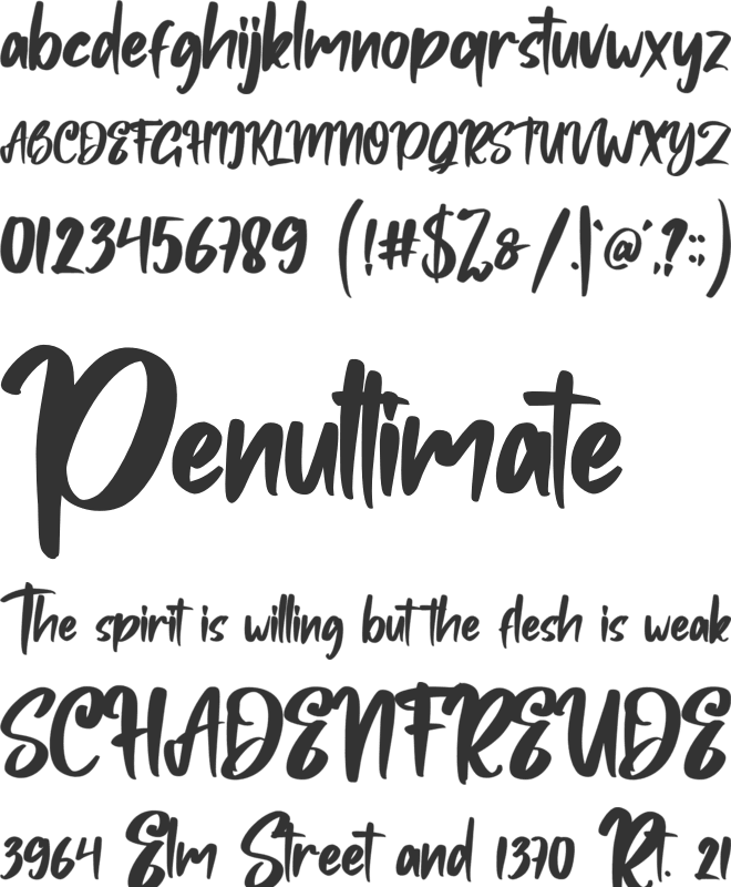 Batrade font preview