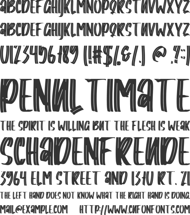 Barlaze font preview