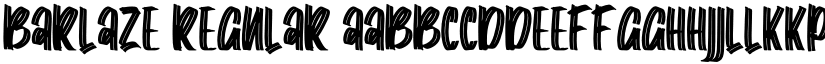 Barlaze Regular font