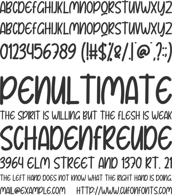 Bancors font preview