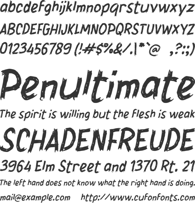 i Ireng font preview