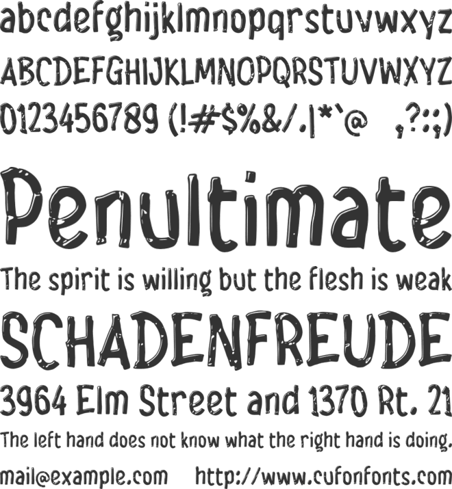 i Inggris font preview