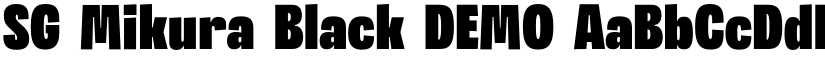SG Mikura Black DEMO font