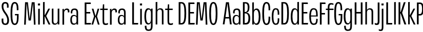 SG Mikura Extra Light DEMO font