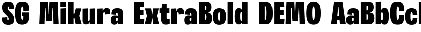 SG Mikura ExtraBold DEMO font
