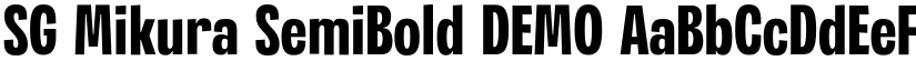 SG Mikura SemiBold DEMO font