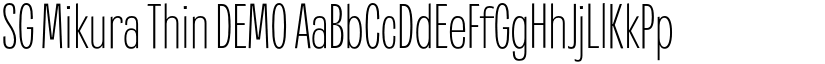 SG Mikura Thin DEMO font
