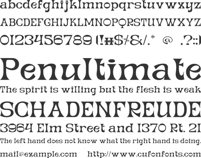 Dept font preview