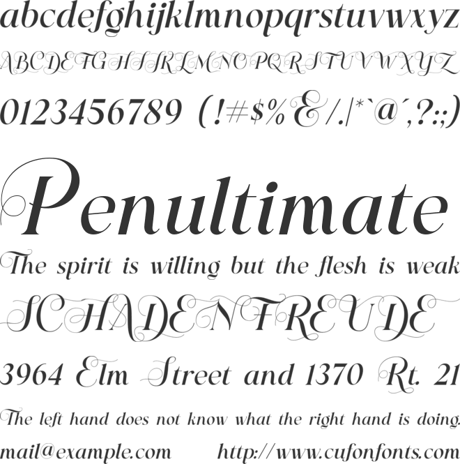 East of Wild font preview