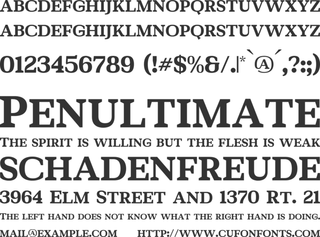 Bartone font preview