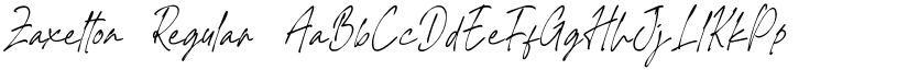 Zaxelton Regular font