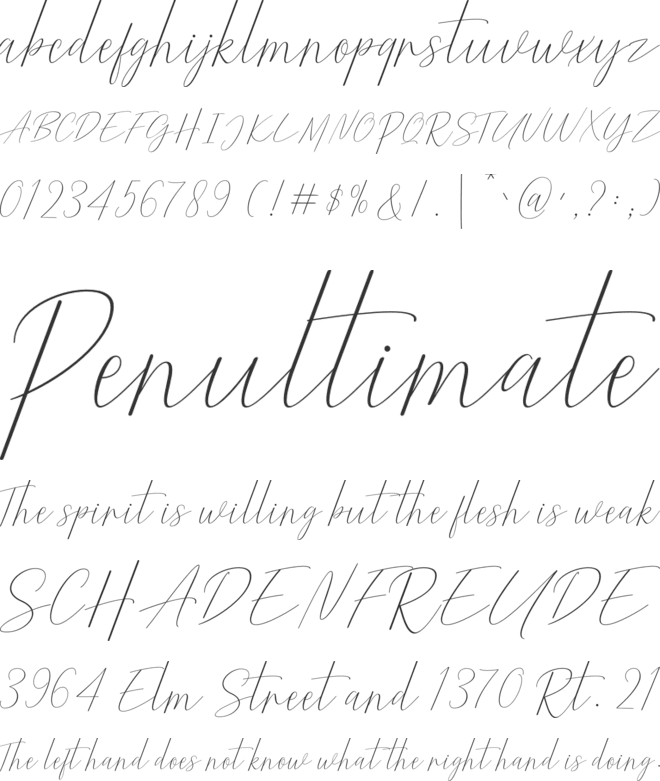 Megastina font preview