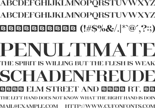 GLAMOROUS TRIAL font preview