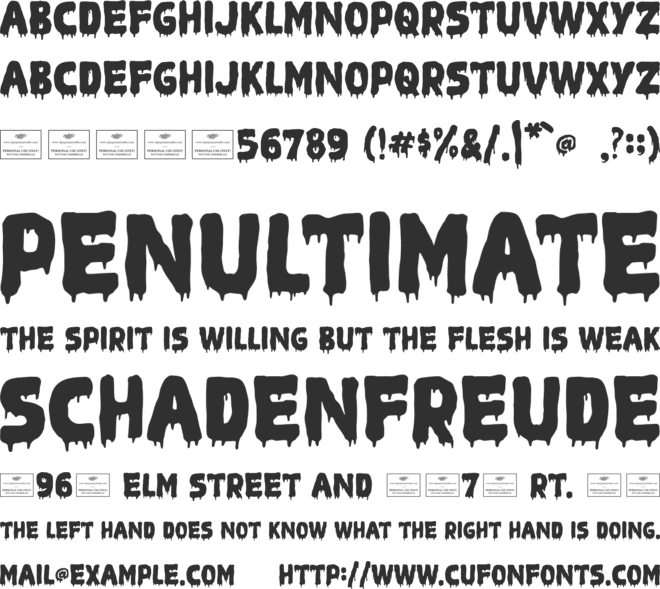 Sweet Scream font preview