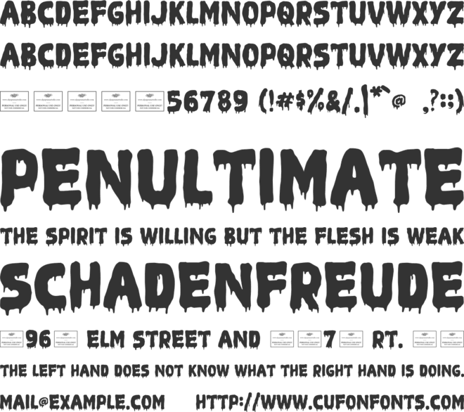 Sweet Scream font preview