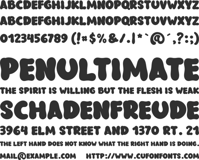 Donut Days font preview