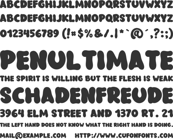 Donut Days font preview