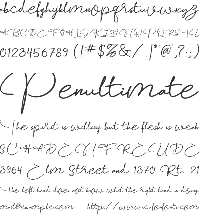 Capricious Ambrosia Free font preview