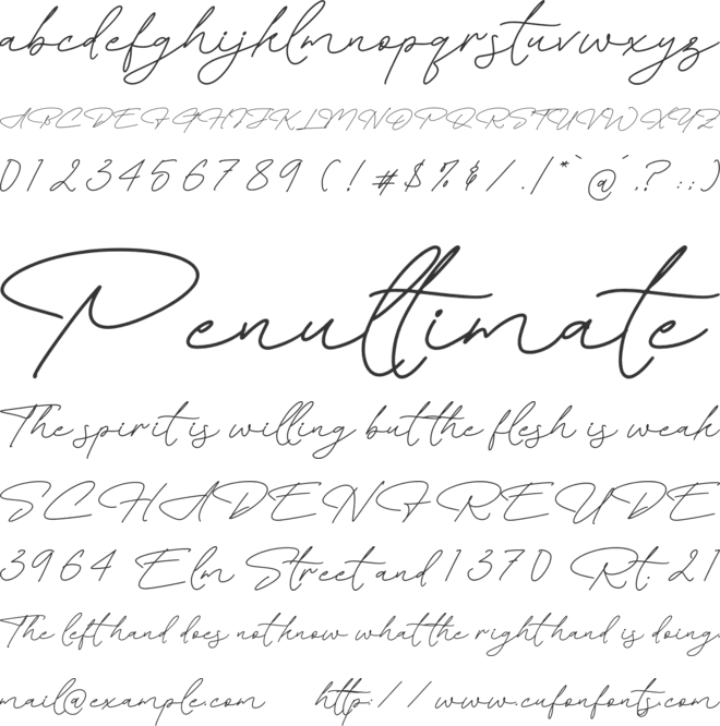 Balleny font preview