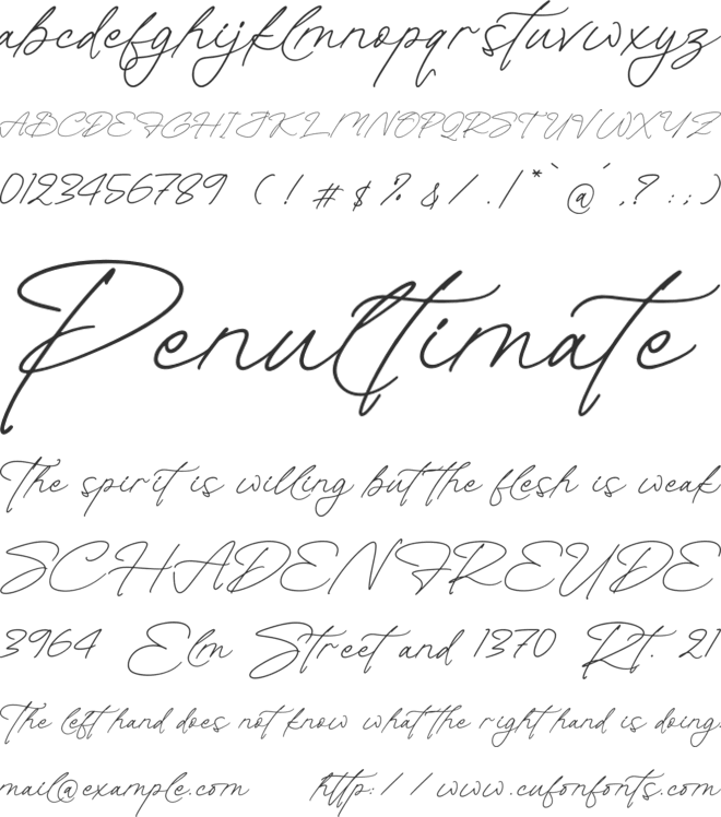 Sontheval font preview