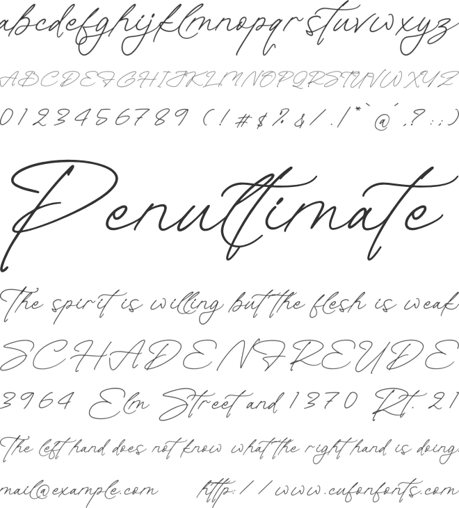 Sontheval font preview