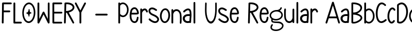 FLOWERY - Personal Use Regular font