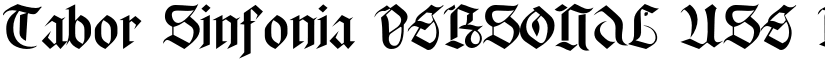 Tabor Sinfonia PERSONAL USE Regular font