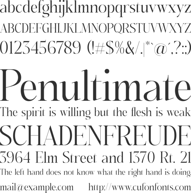 Cathiren font preview