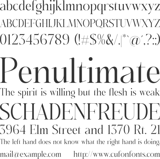 Cathiren font preview